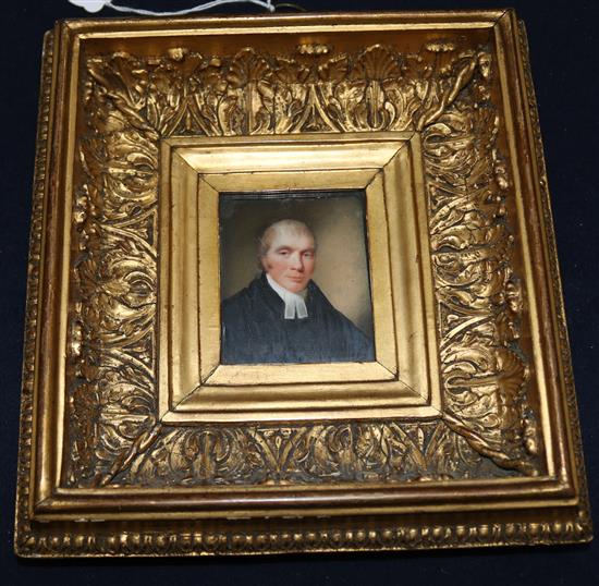 19th century Miniature of Reverend Samuel Hall MA